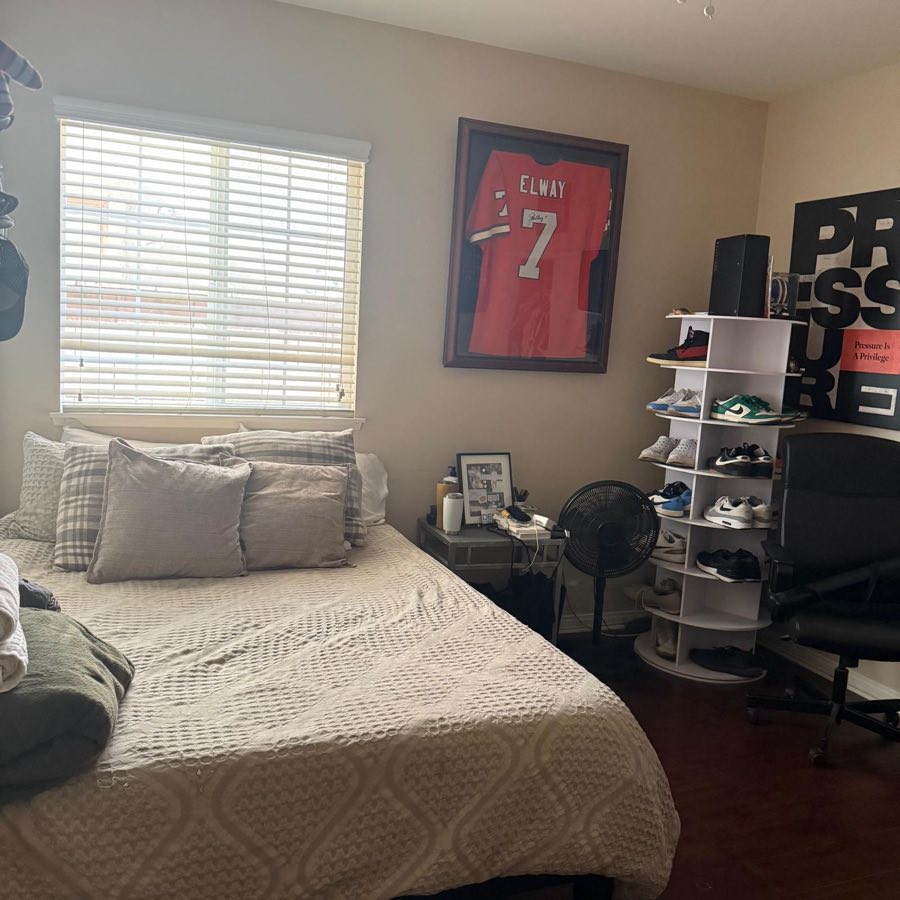 Cleaned and tidied bedroom